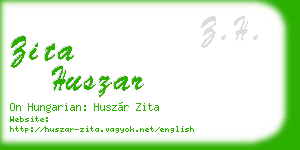 zita huszar business card